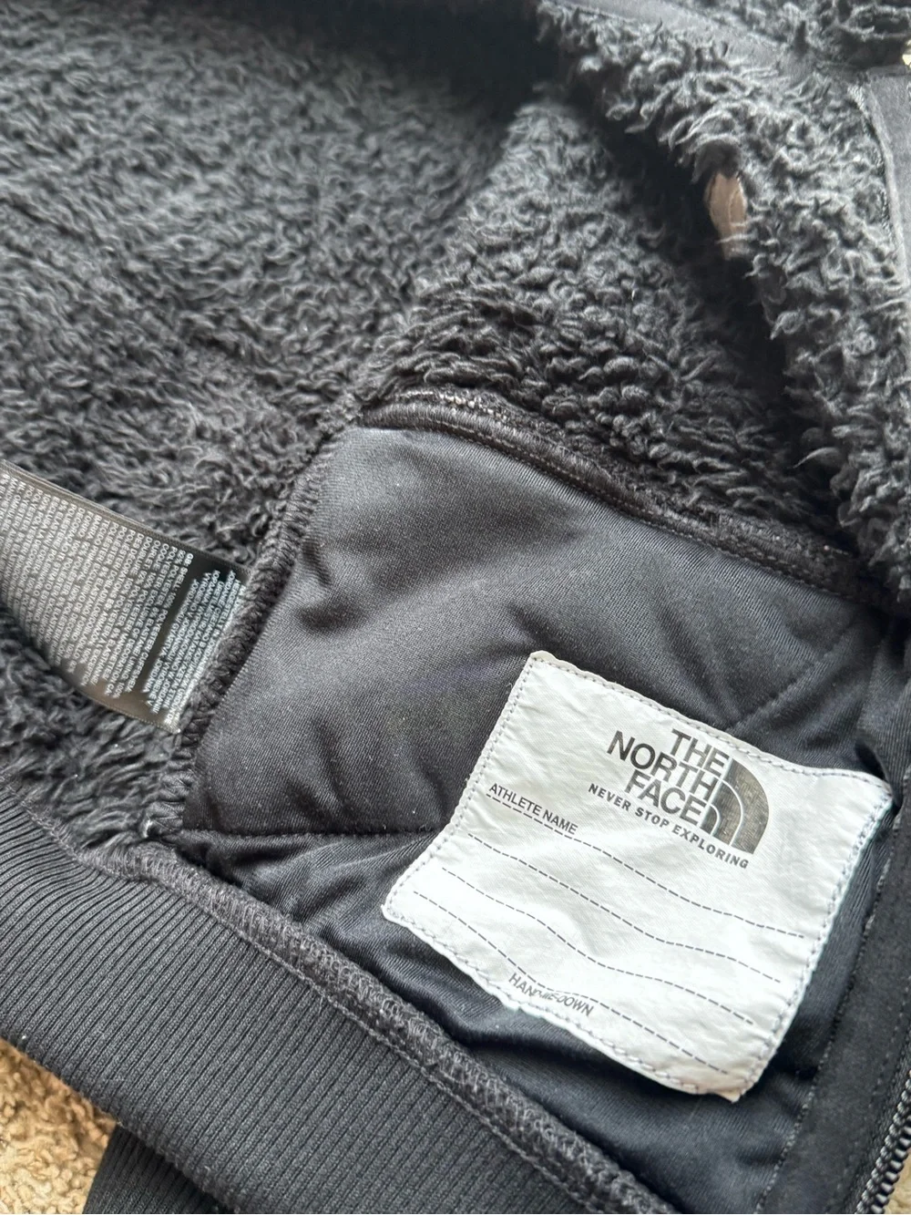 The North Face Black Sherpa Fleece Zip Hoodie Toddler Size 2T Cozy Full Zip